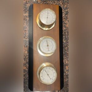 Vintage Sunbeam Weather Station, Thermometer, Barometer, Humidity Gauge Hanging